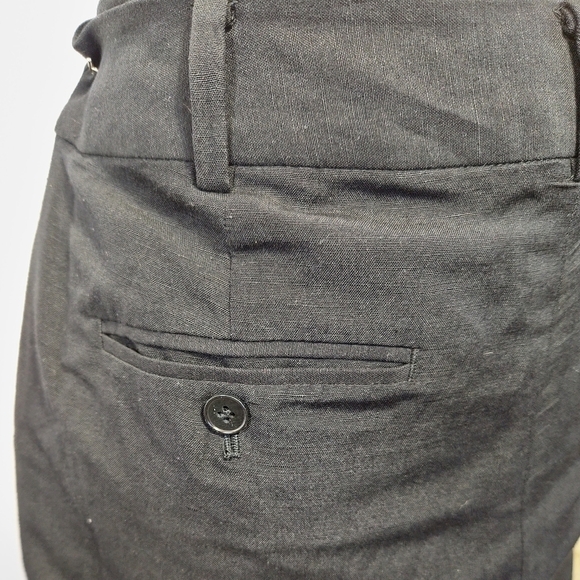 Talbots Women's Black Heritage Lined Linen Blend Lightweight Casual Pants Size 8 - Picture 12 of 16